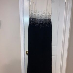 Black and white evening gowns